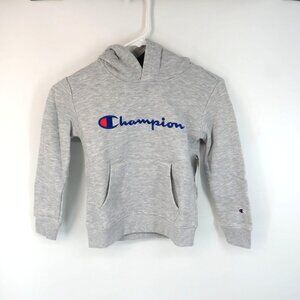 Champion Boys Gray Hoodie Kangaroo Pocket Logo XS (4/5) NWT $40